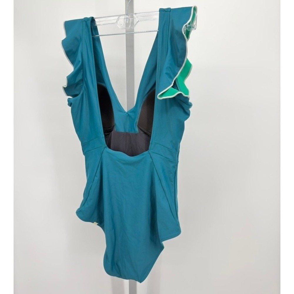 Summersalt Long Torso Ruffle Backflip One Piece Swimsuit 10LT Seaglass Seaweed - Picture 9 of 13